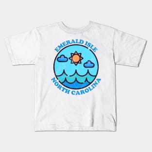 Emerald Isle, NC Summertime Vacationing Ocean Skyline Kids T-Shirt